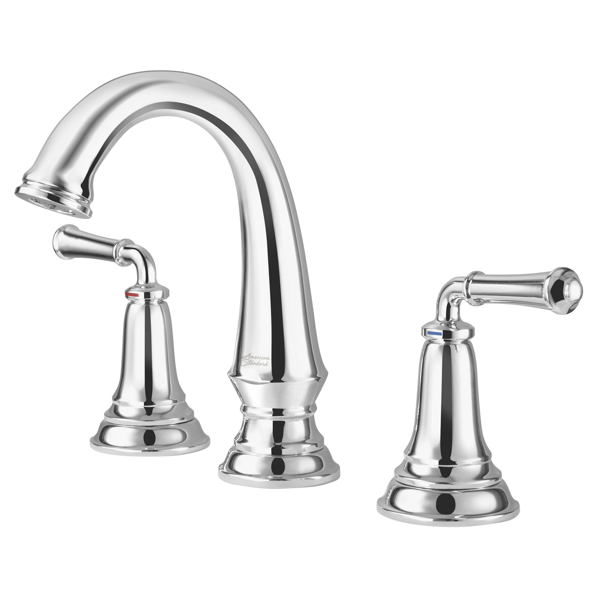 Delancey 8 Inch Widespread 2 Handle Bathroom Faucet 12 gpm 45 L min With Lever Handles CHROME